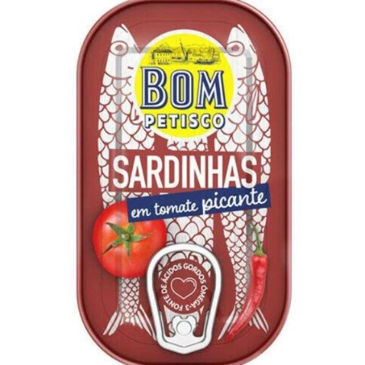 Bom petisco sardines tomate picante 120g Pack (30x120g)
